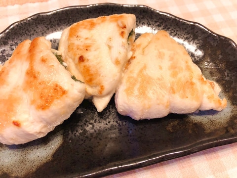 ささみと梅しそチーズはさみ焼き♡